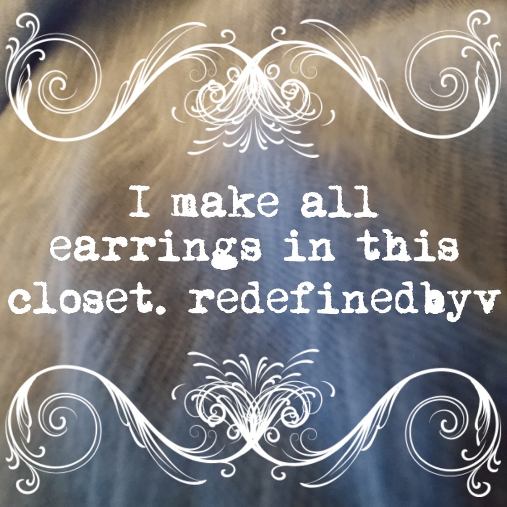 hand crafted distressed hoop dangle earrings - Picture 8 of 9